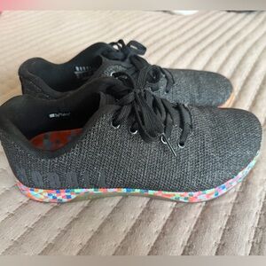 NOBULL Black Athletic Shoes with Colorful Sole